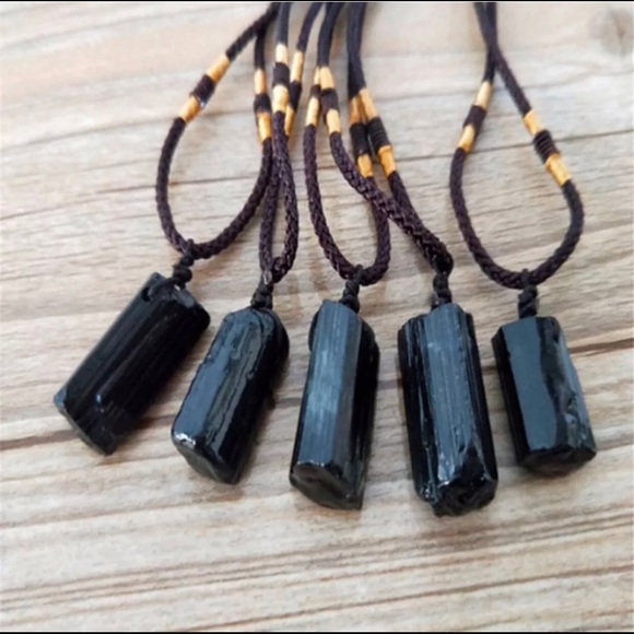 Black Tourmaline Necklace Energy Balance Spiritual - Picture 6 of 8